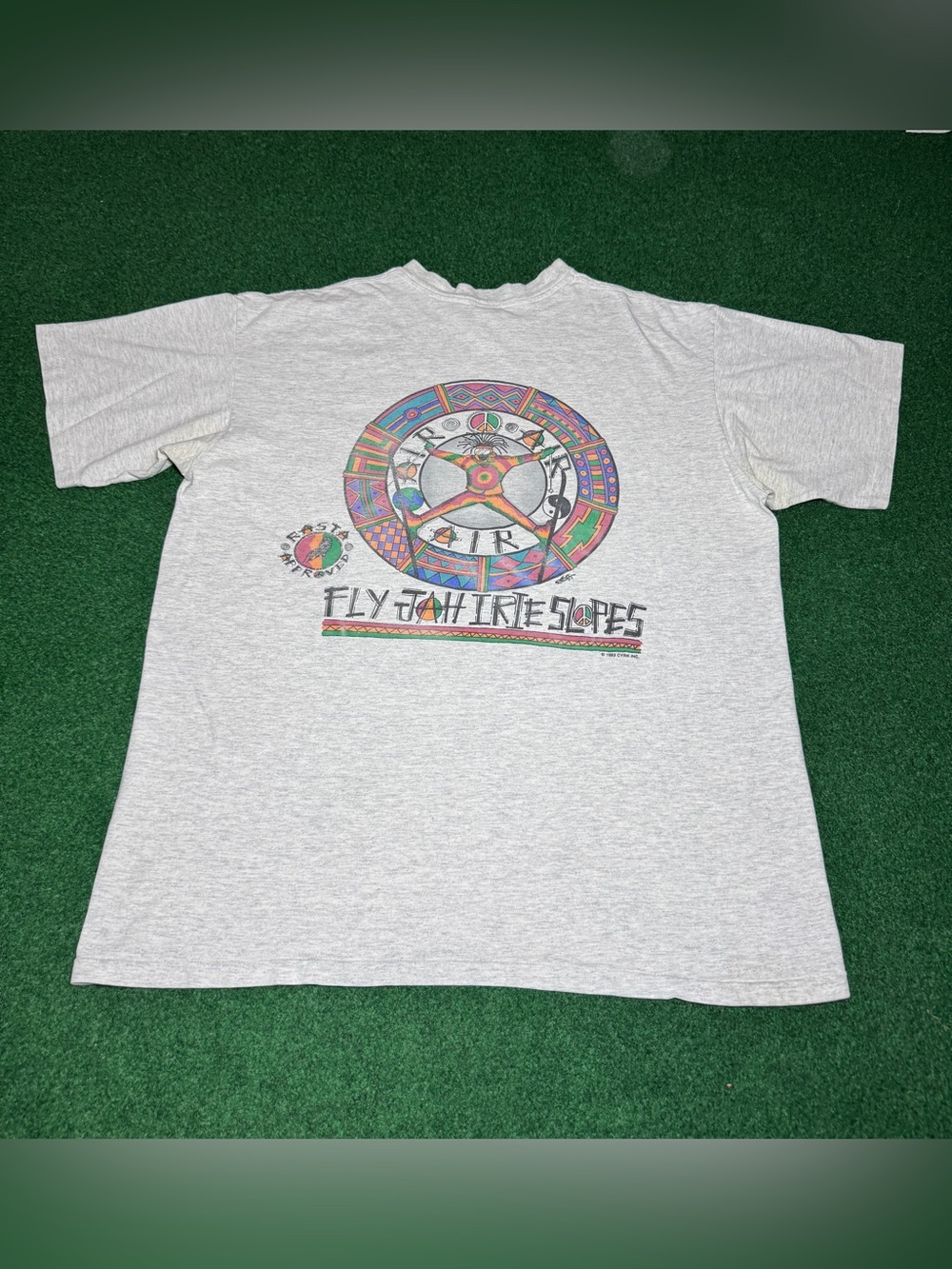 Vintage Rasta Ski Slopes Skiing T Shirt 90s Jamaican XL Graphic T Shirt